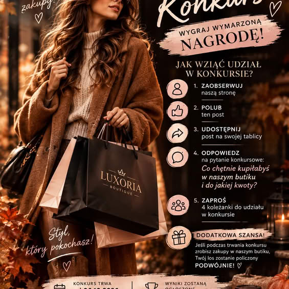 Jesienny konkurs w Luxoria Boutique