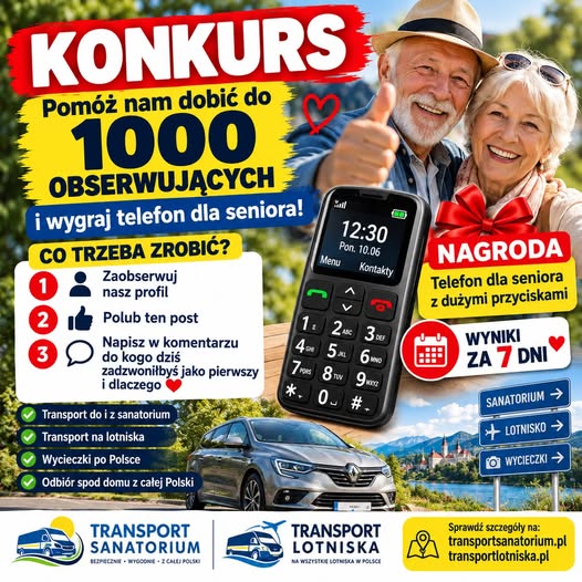 Konkurs z telefonem dla seniora